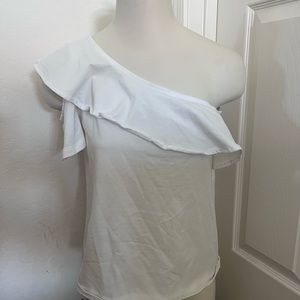 JCrew Off Shoulder White Top